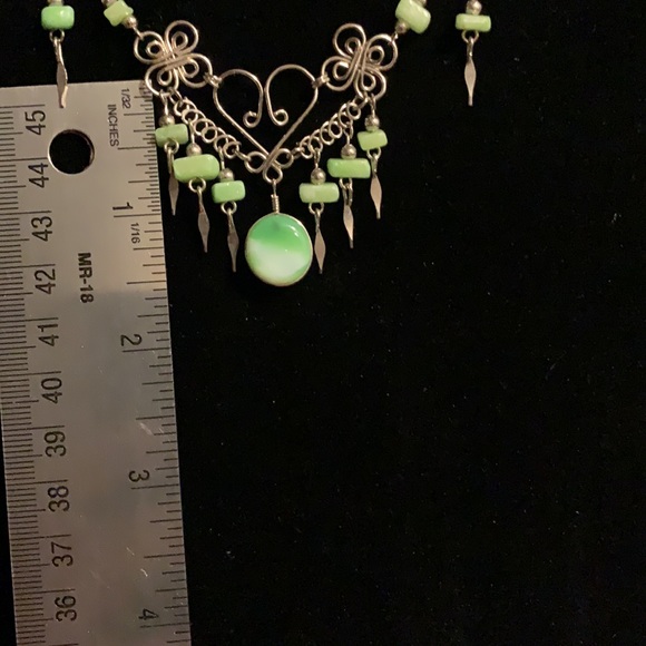 Green choker necklace - Picture 6 of 9